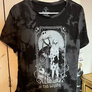 The Nightmare Before Christmas Jack and Sally tarot card t shirt